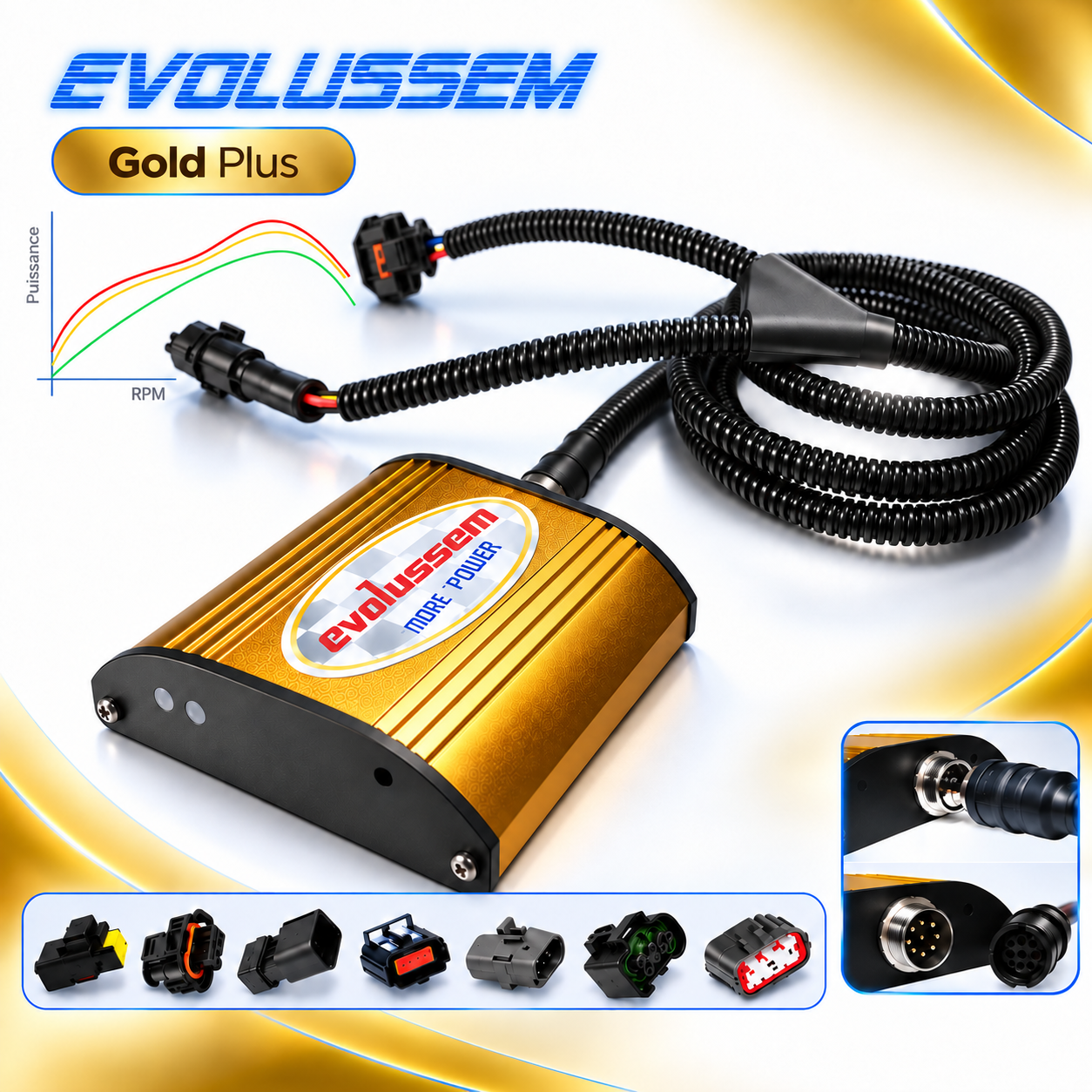 Centralina aggiuntiva Evolussem Booster 1 Gold Plus Ford Transit 2.0 EcoBlue 105 Cv guadagno di +33 Cv e +58 Nm
